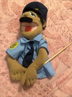 Melissa & Doug Police Puppet Costume - Light Blue Shirt & Navy Hat